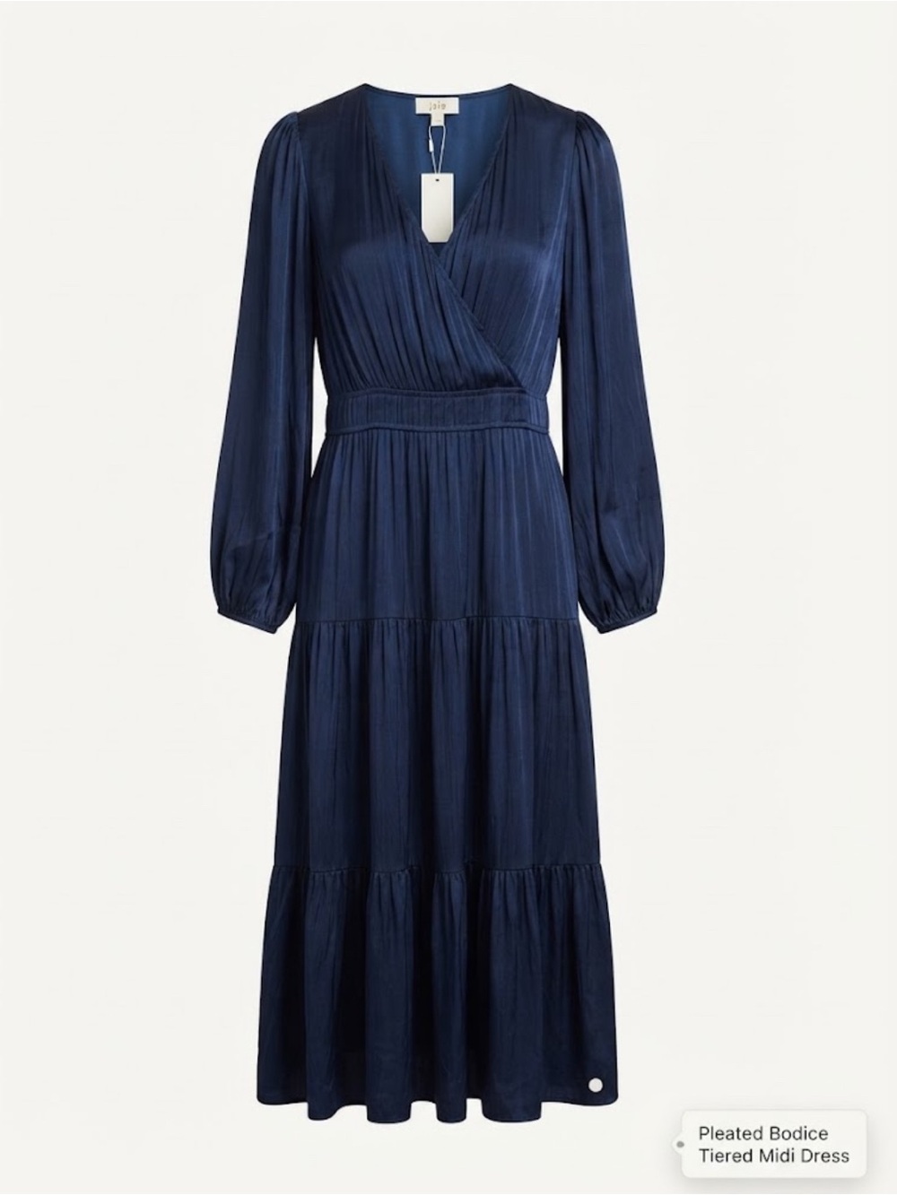 Joie Navy Tiered Mid Dress